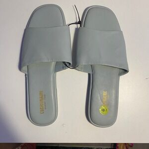 Cushionaire Memory Foam Slide Sandals Womens Size 9 Blue New Without Tags